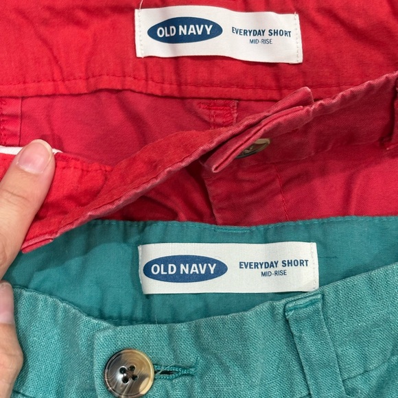 Old Navy Vibrant Red and Teal Shorts - Picture 3 of 3
